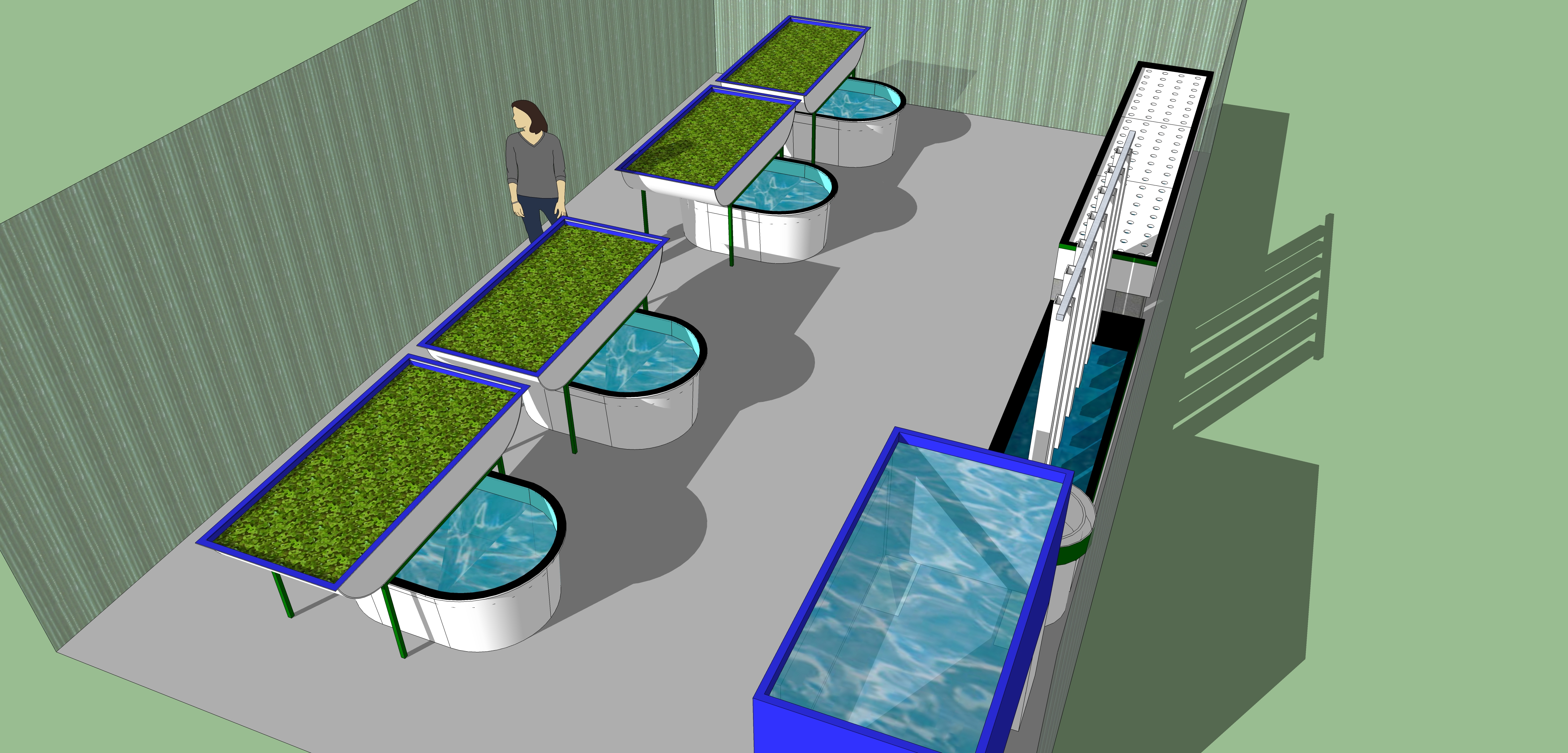 Design for the Aquaponics lab at Adventist Christian Academy in Charlotte, NC